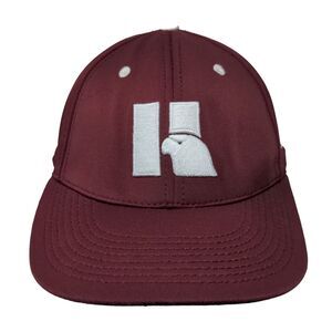 The Game Pro Fitted Hat Red Burgundy L/XL Gametek Embroidered Vented Holes